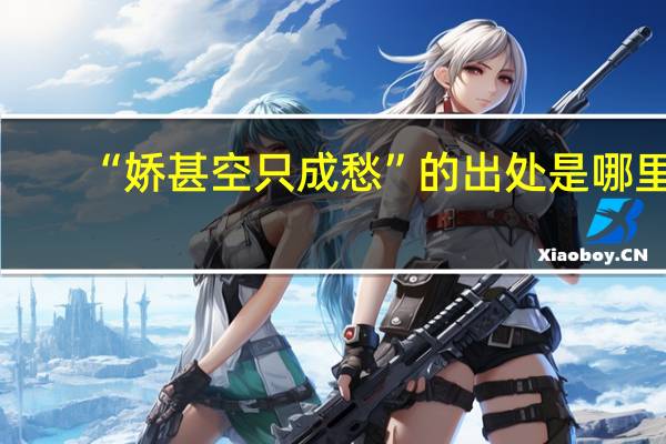 “娇甚空只成愁”的出处是哪里