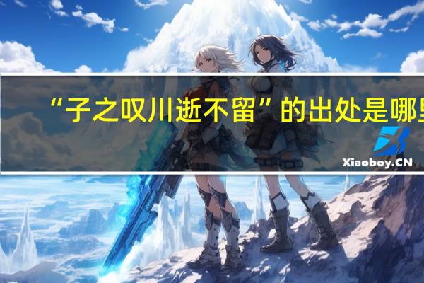 “子之叹川逝不留”的出处是哪里