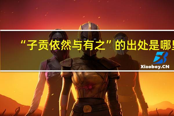 “子贡依然与有之”的出处是哪里