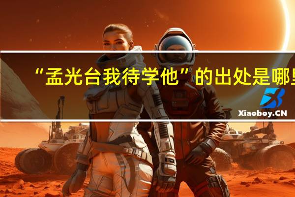 “孟光台我待学他”的出处是哪里