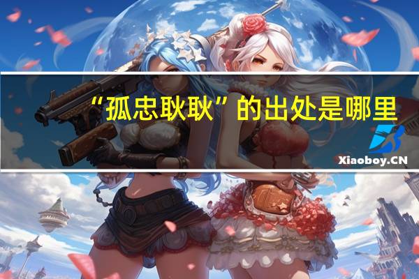 “孤忠耿耿”的出处是哪里