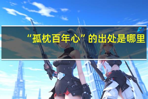“孤枕百年心”的出处是哪里