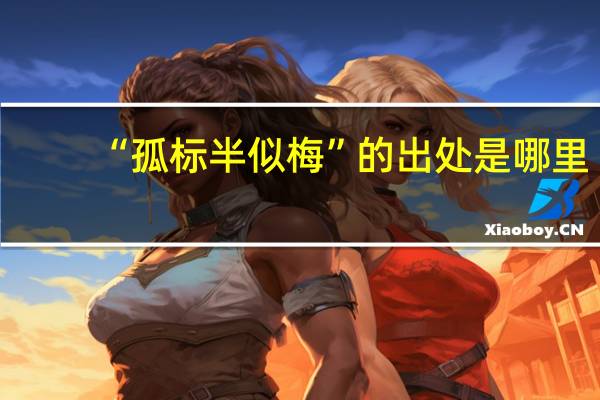 “孤标半似梅”的出处是哪里