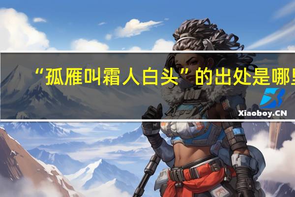 “孤雁叫霜人白头”的出处是哪里