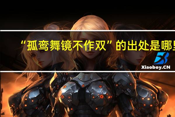 “孤鸾舞镜不作双”的出处是哪里