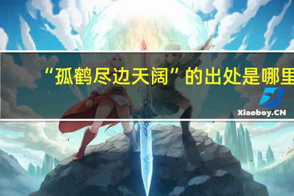 “孤鹤尽边天阔”的出处是哪里