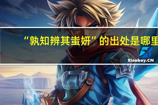 “孰知辨其蚩妍”的出处是哪里