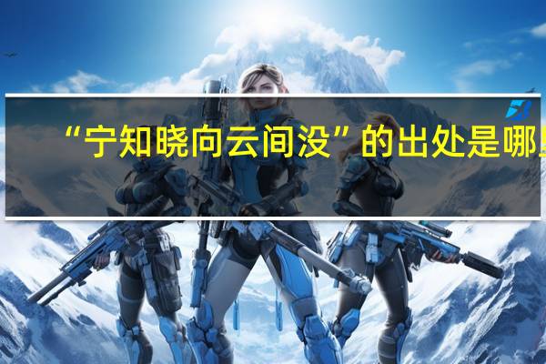 “宁知晓向云间没”的出处是哪里