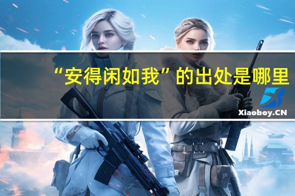 “安得闲如我”的出处是哪里
