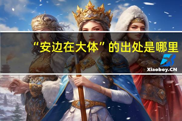 “安边在大体”的出处是哪里