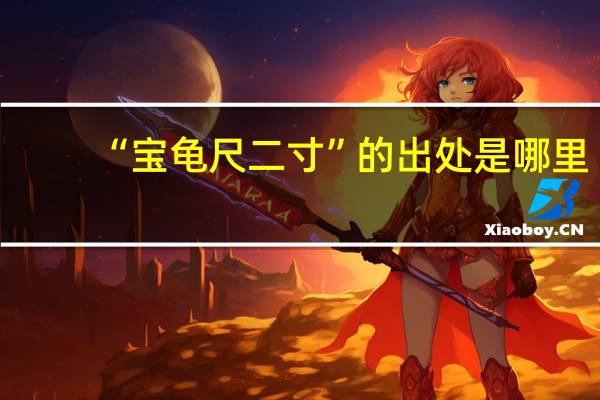“宝龟尺二寸”的出处是哪里