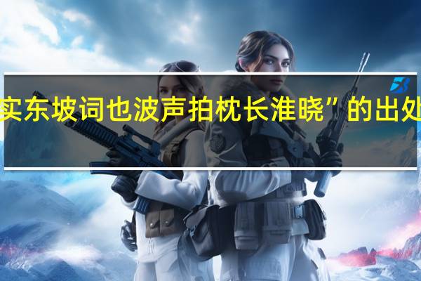 “实东坡词也波声拍枕长淮晓”的出处是哪里