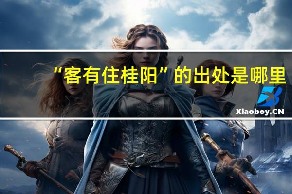 “客有住桂阳”的出处是哪里