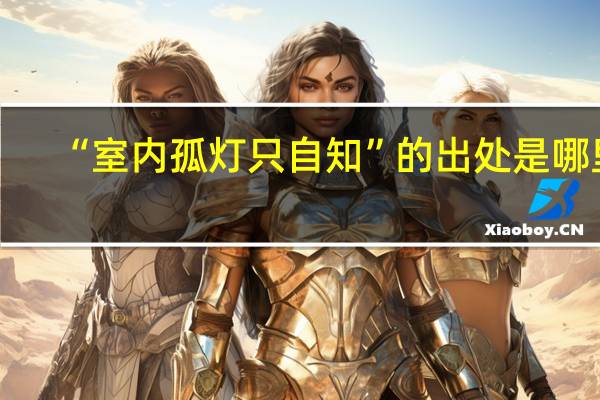 “室内孤灯只自知”的出处是哪里
