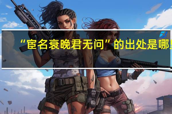 “宦名衰晚君无问”的出处是哪里
