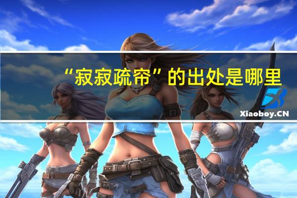 “寂寂疏帘”的出处是哪里