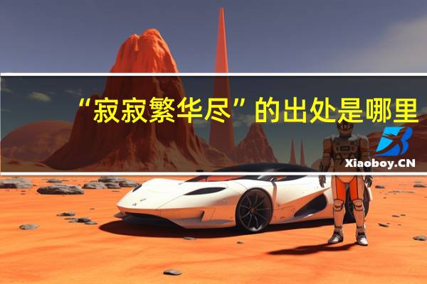 “寂寂繁华尽”的出处是哪里