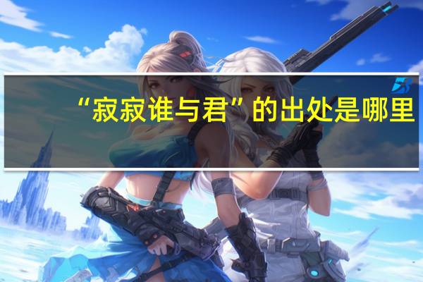 “寂寂谁与君”的出处是哪里