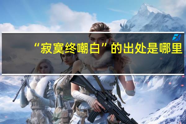“寂寞终嘲白”的出处是哪里