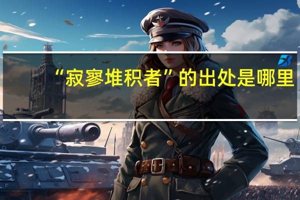“寂寥堆积者”的出处是哪里