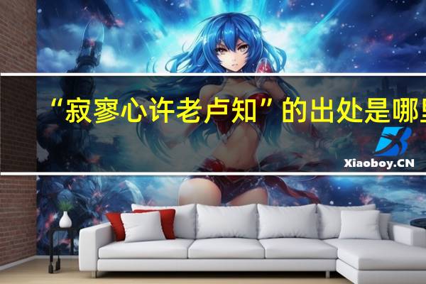 “寂寥心许老卢知”的出处是哪里