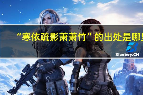 “寒依疏影萧萧竹”的出处是哪里