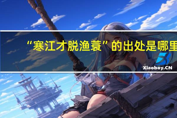 “寒江才脱渔蓑”的出处是哪里