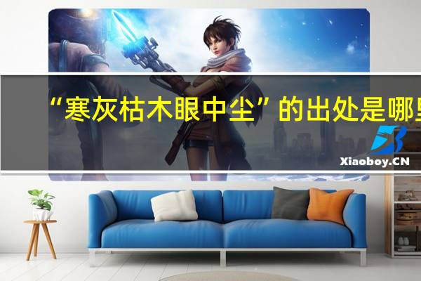 “寒灰枯木眼中尘”的出处是哪里