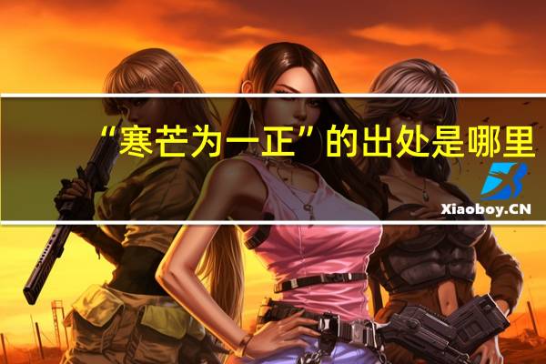 “寒芒为一正”的出处是哪里