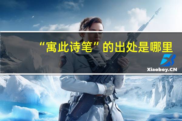 “寓此诗笔”的出处是哪里