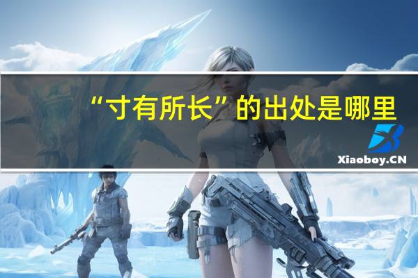 “寸有所长”的出处是哪里