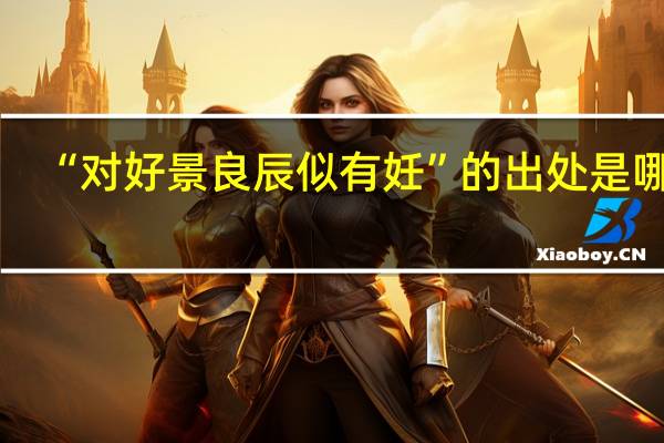 “对好景良辰似有妊”的出处是哪里