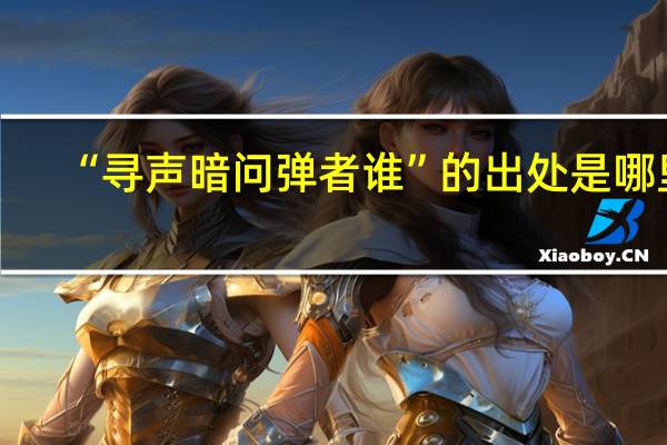 “寻声暗问弹者谁”的出处是哪里