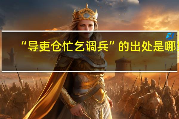 “导吏仓忙乞调兵”的出处是哪里