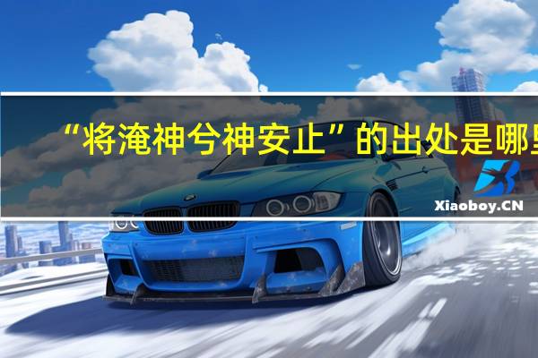 “将淹神兮神安止”的出处是哪里