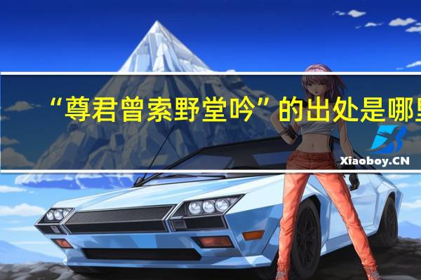 “尊君曾索野堂吟”的出处是哪里