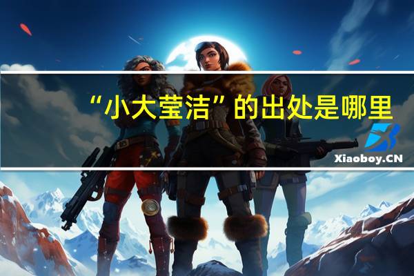 “小大莹洁”的出处是哪里