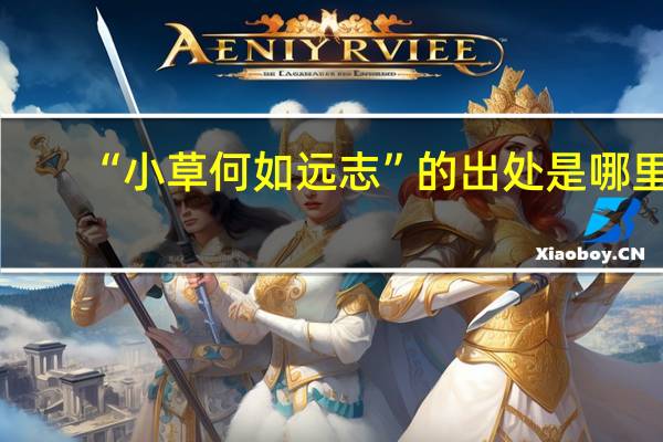 “小草何如远志”的出处是哪里