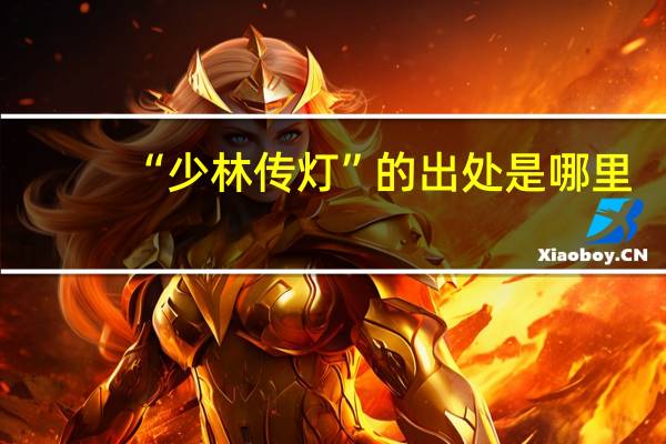 “少林传灯”的出处是哪里
