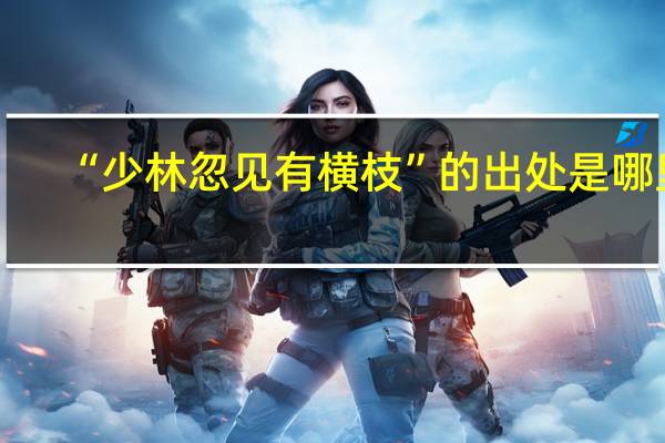 “少林忽见有横枝”的出处是哪里