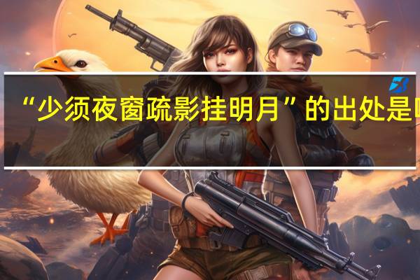 “少须夜窗疏影挂明月”的出处是哪里