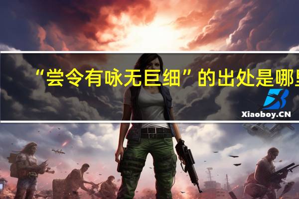 “尝令有咏无巨细”的出处是哪里