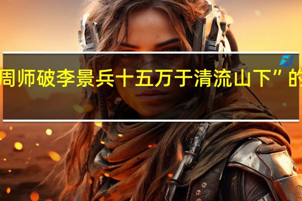 “尝以周师破李景兵十五万于清流山下”的出处是哪里