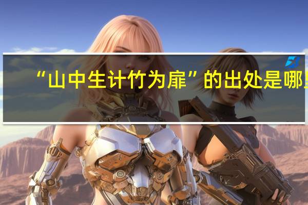 “山中生计竹为扉”的出处是哪里