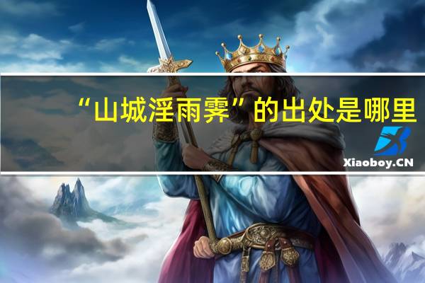 “山城淫雨霁”的出处是哪里