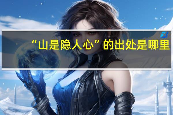 “山是隐人心”的出处是哪里