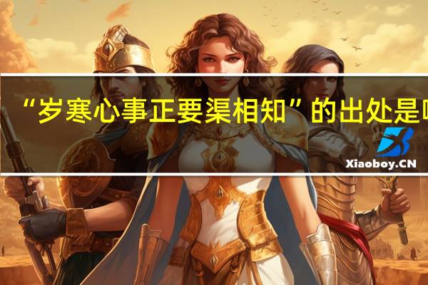 “岁寒心事正要渠相知”的出处是哪里