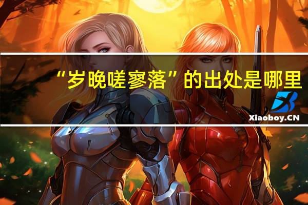 “岁晚嗟寥落”的出处是哪里