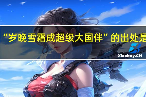“岁晚雪霜成超级大国伴”的出处是哪里