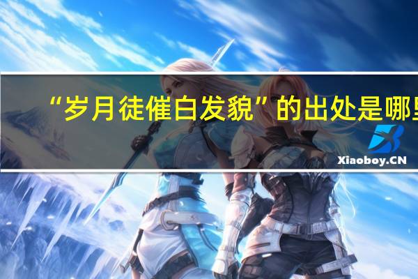 “岁月徒催白发貌”的出处是哪里